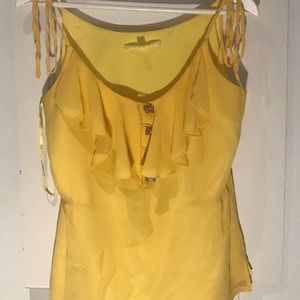 Jenny Han yellow tank top Size S $15